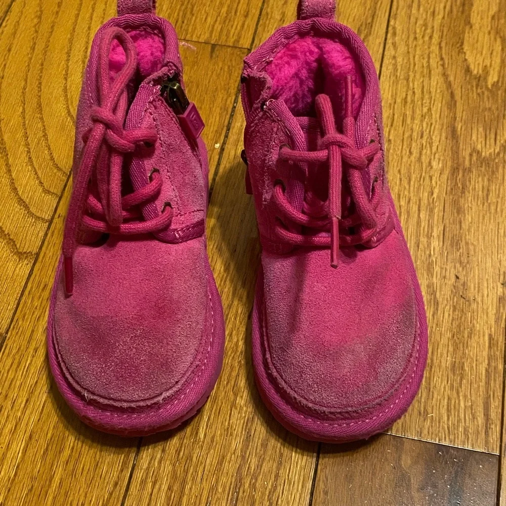 Girls' Pink‎ Ugg Toddler Neumel II Suede Shearling Boots Size 8 1017320T